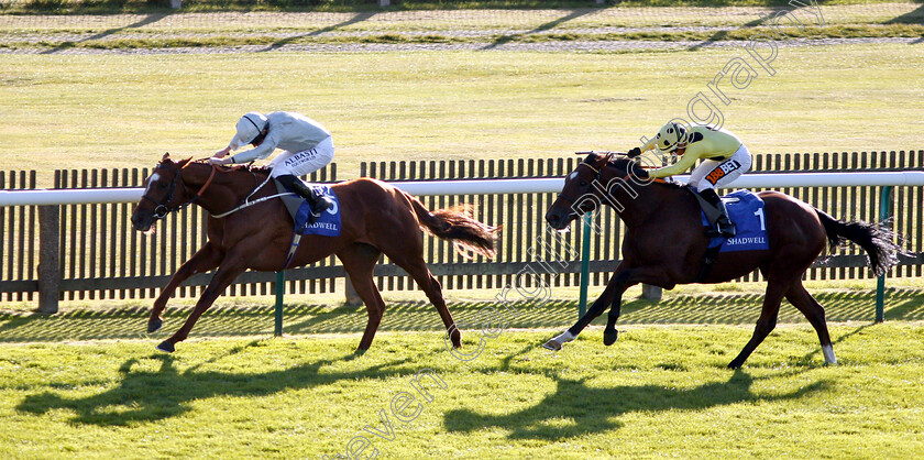 Communique-0001 
 COMMUNIQUE (Ryan Moore) beats BARSANTI (right) in The Mukhadram Godolphin Stakes
Newmarket 28 Sep 2018 - Pic Steven Cargill / Racingfotos.com