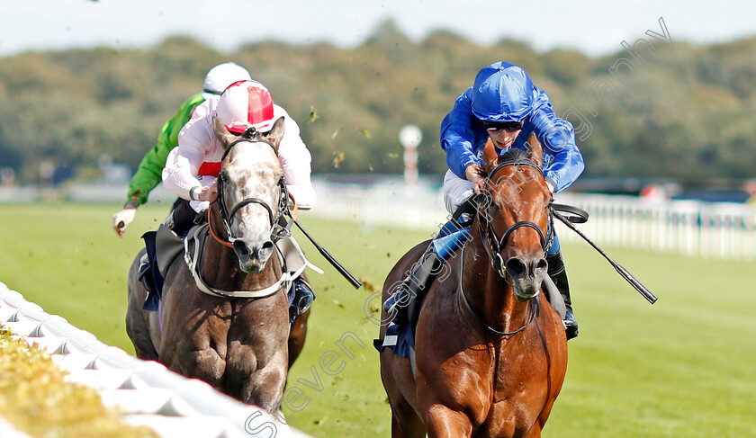 Lazuli-0003 
 LAZULI (right, William Buick) beats MISTY GREY (left) in The British Stallion Studs EBF Conditions Stakes
Doncaster 11 Sep 2019 - Pic Steven Cargill / Racingfotos.com