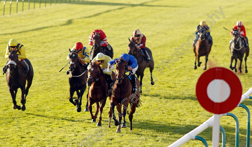 Mountain-Song-0004 
 MOUNTAIN SONG (right, William Buick) beats CHOISYA (centre) in The Every Race Live On Racing TV Fillies Handicap
Newmarket 25 Oct 2023 - Pic Steven Cargill / Racingfotos.com