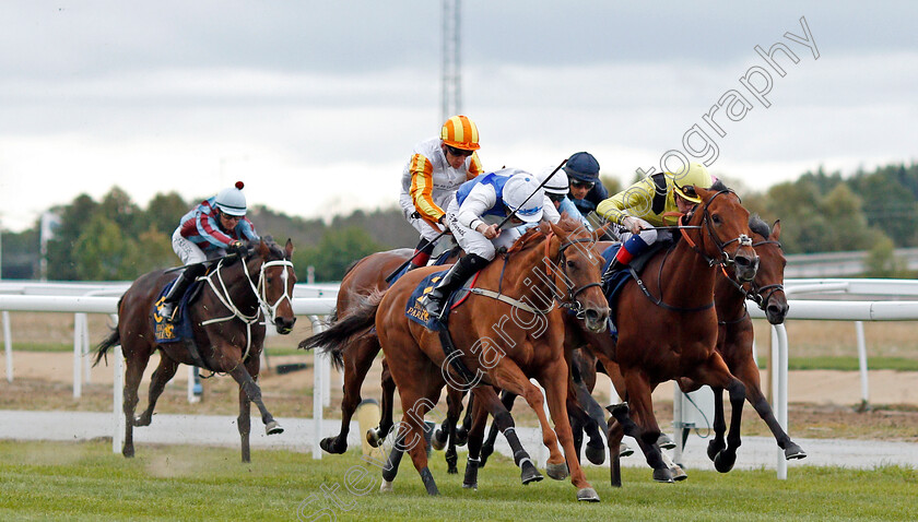 Appelina-0001 
 APPELINA (Jan-Erik Neuroth) beats MAAMORA (right) in The Lanwades Stud Stakes
Bro Park, Sweden 22 Sep 2019 - Pic Steven Cargill / Racingfotos.com