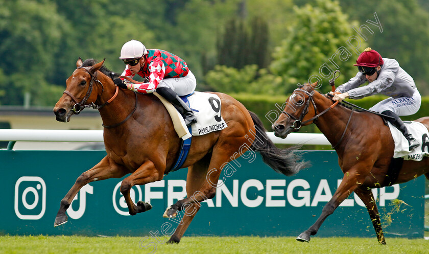 Maywe-0004 
 MAYWE (Cristian Demuro) wins The Prix de Mogador
Longchamp 12 May 2024 - Pic Steven Cargill / Racingfotos.com