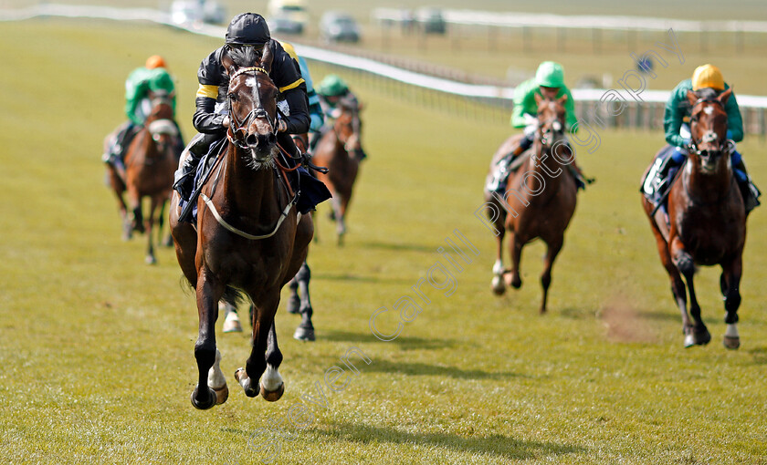 Guns-Of-Leros-0005 
 GUNS OF LEROS (Hector Crouch) wins The MOyes Investments Handicap Newmarket 18 May 2018 - Pic Steven Cargill / Racingfotos.com