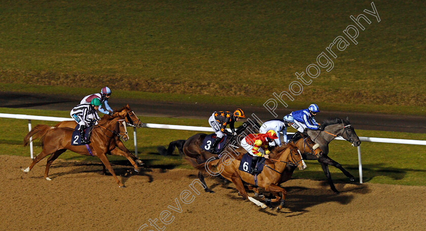 Lottie-Marie-0001 
 LOTTIE MARIE (nearside, Rhys Clutterbuck) on her way to winning The Ladbrokes Watch Racing Online For Free EBF Fillies Handicap
Wolverhampton 1 Feb 2021 - Pic Steven Cargill / Racingfotos.com