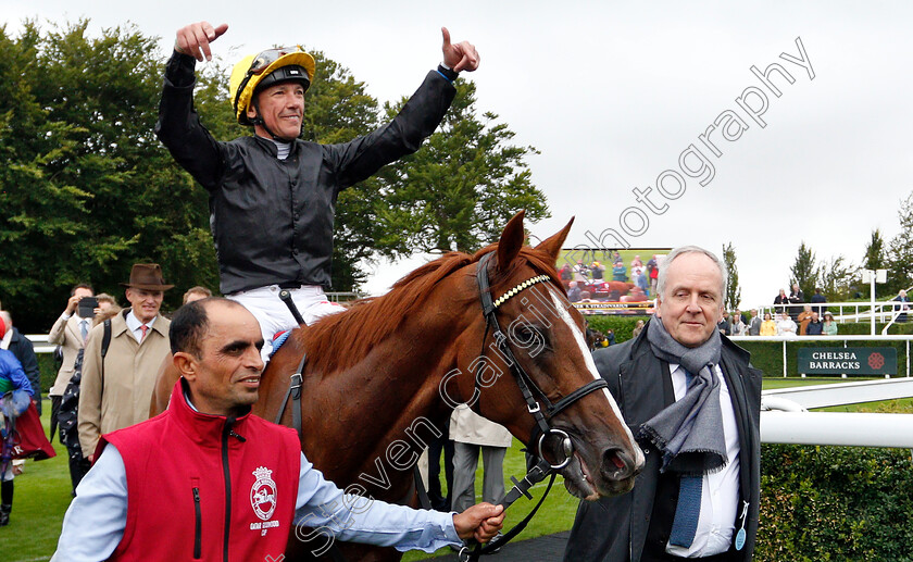 Stradivarius-0013 
 STRADIVARIUS (Frankie Dettori) with Bjorn Nielsen after The Qatar Goodwood Cup
Goodwood 30 Jul 2019 - Pic Steven Cargill / Racingfotos.com