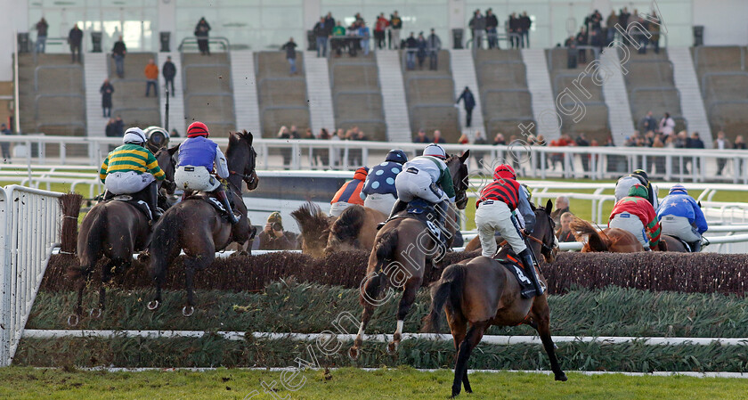 Cheltenham-0004 
 Horses jumping the last fence
Cheltenham 14 Dec 2024 - Pic Steven Cargill / Racingfotos.com