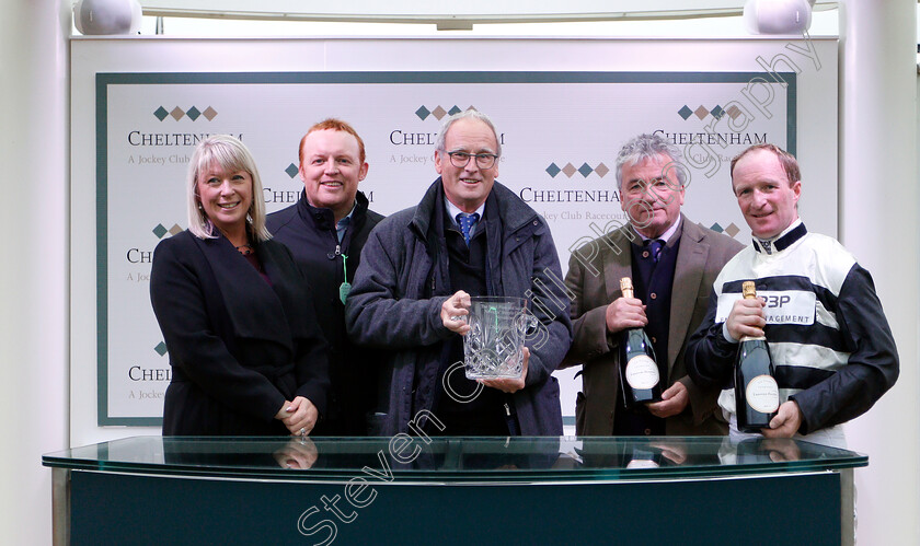 Count-Meribel-0008 
 Presentation to Charles Walker, Nigel Twiston Davies and Mark Grant for The Steel Plate And Sections Novices Chase won by COUNT MERIBEL
Cheltenham 16 Nov 2018 - Pic Steven Cargill / Racingfotos.com