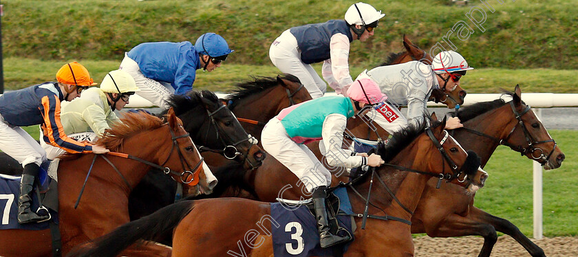 Firebird-Song-0002 
 Jockeying for position in the early stages of The Ladbrokes Home Of The Odds Boost Fillies Novice Stakers Div2 won by FIREBIRD SONG (in 4th, George Wood)
Wolverhampton 28 Nov 2018 - Pic Steven Cargill / Racingfotos.com