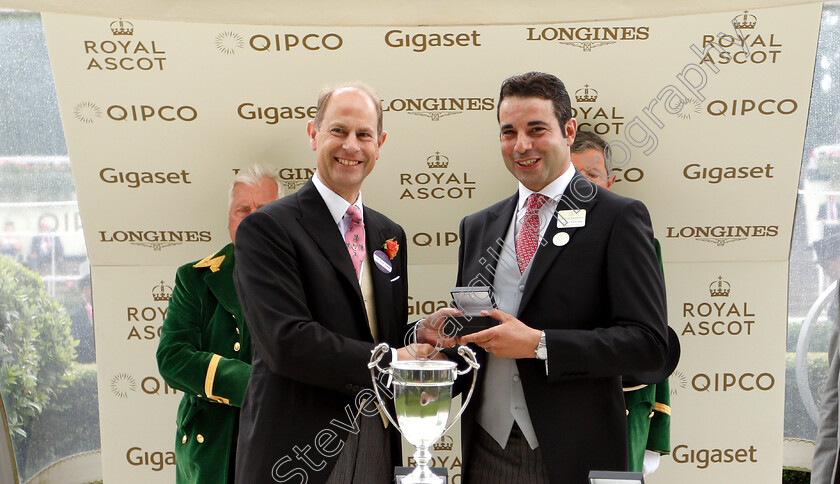 Aljazzi-0009 
 Presentation by The Earl Of Wessex to Marco Botti for The Duke Of Cambridge Stakes won by ALJAZZI
Royal Ascot 20 Jun 2018 - Pic Steven Cargill / Racingfotos.com