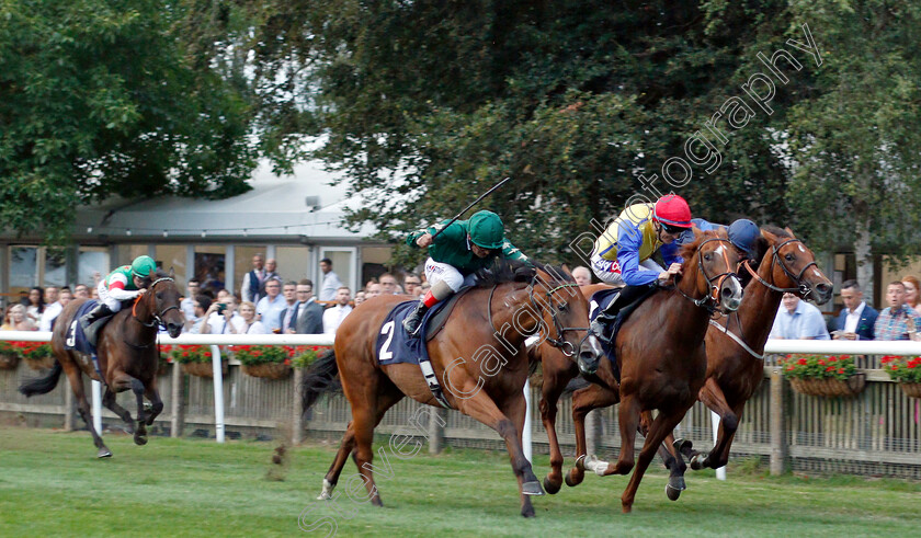 Gorgeous-Noora-0002 
 GORGEOUS NOORA (centre, Andrea Atzeni) beats RESTLESS ROSE (2nd right) in The EBF Breeders Series Fillies Handicap
Newmarket 20 Jul 2018 - Pic Steven Cargill / Racingfotos.com