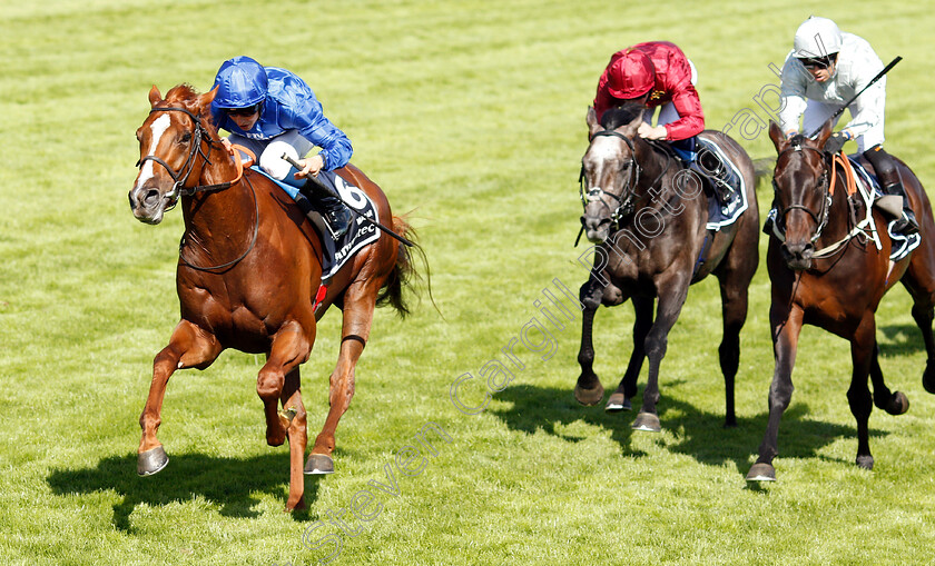 Masar-0013 
 MASAR (William Buick) beats DEE EX BEE (right) and ROARING LION (2nd right) in The Investec Derby
Epsom 2 Jun 2018 - Pic Steven Cargill / Racingfotos.com