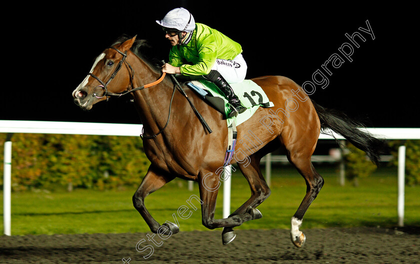 Beatisa-0005 
 BEATISA (Richard Kingscote) wins The 32Red On The App Store Handicap Kempton 4 Oct 2017 - Pic Steven Cargill / Racingfotos.com