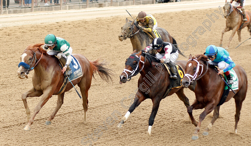 Catalina-Cruiser-0002 
 CATALINA CRUISER (left, Joel Rosario) beats RECRUITING READY (centre) and STRIKE POWER (right) in The True North Stakes
Belmont Park USA 7 Jun 2019 - Pic Steven Cargill / Racingfotos.com