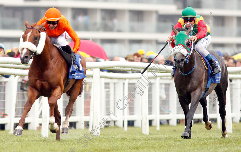 Tahirwah-0005 
 TAHIRWAH (right, Olivier Peslier) beats ZOE DI GALLURA (left) in The DIAR International Stakes
Newbury 29 Jul 2018 - Pic Steven Cargill / Racingfotos.com