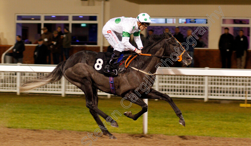 Music-Society-0005 
 MUSIC SOCIETY (Ben Curtis) wins The totescoop6 £1 Million This Saturday Novice Median Auction Stakes Chelmsford 16 Nov 2017 - Pic Steven Cargill / Racingfotos.com