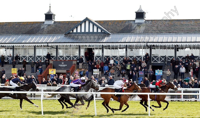 Porth-Swtan-0002 
 PORTH SWTAN (Jason Hart) beats RASELASAD (2nd right) and HAYADH (5) in The racingtv.com Handicap
Musselburgh 2 Apr 2019 - Pic Steven Cargill / Racingfotos.com