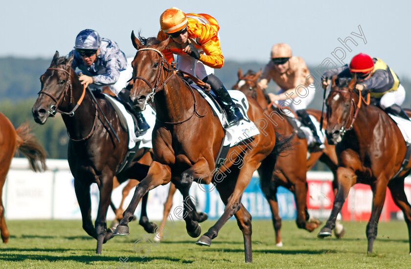 Rose-Premium-0004 
 ROSE PREMIUM (Cristian Demuro) wins The Prix Moonlight Cloud
Deauville 7 Aug 2022 - Pic Steven Cargill / Racingfotos.com