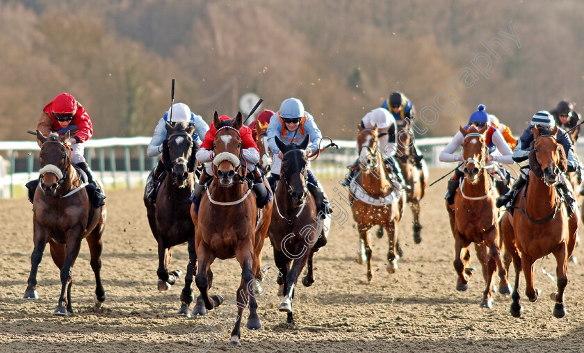 Crimewave-0003 
 CRIMEWAVE (centre, Laura Pearson) wins The Betway Handicap
Lingfield 29 Jan 2021 - Pic Steven Cargill / Racingfotos.com