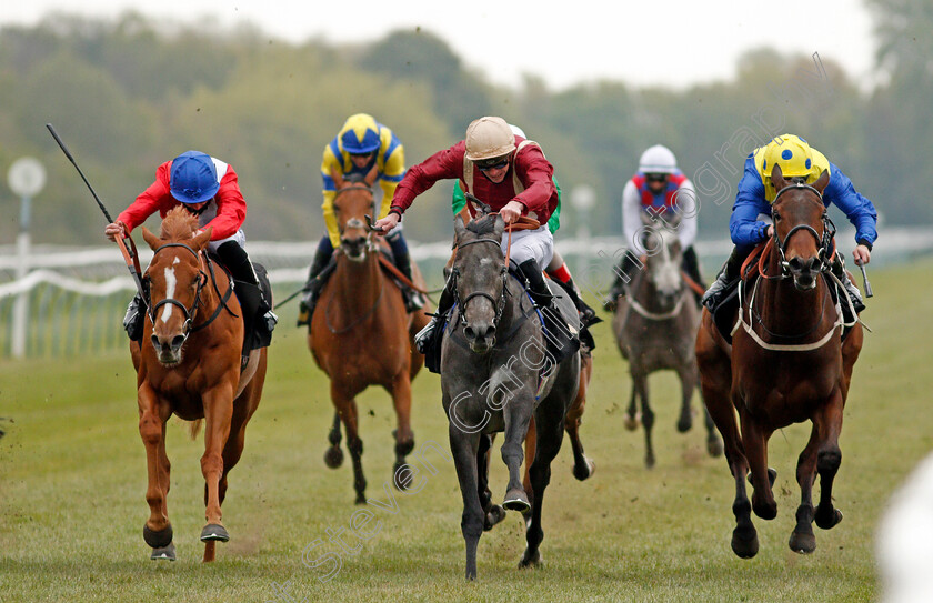 Roman-Mist-0003 
 ROMAN MIST (centre, James Doyle) beats PUY MARY (left) and RUN THIS WAY (right) in The Follow @racingtv On Twitter Fillies Handicap
Nottingham 27 Apr 2021 - Pic Steven Cargill / Racingfotos.com