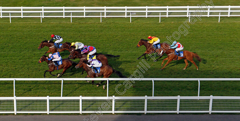 The-King s-Steed-0004 
 THE KING'S STEED (red cap, Kieran Shoemark) beats SOVEREIGN BEAUTY (8) in The Consign With Byerley Stud Handicap Div1
Salisbury 1 Oct 2020 - Pic Steven Cargill / Racingfotos.com