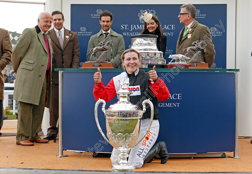 Pacha-Du-Polder-0009 
 Presentation to Harriet Tucker for The St James's Place Foxhunter Challenge Cup won by PACHA DU POLDER Cheltenham 16 Mar 2018 - pic Steven Cargill / Racingfotos.com