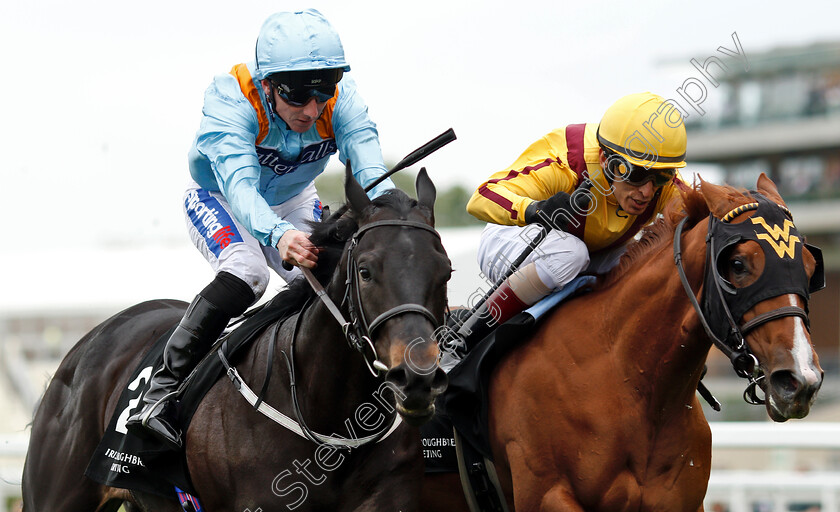 Ventura-Rebel-0009 
 VENTURA REBEL (left, Paul Hanagan) beats LADY PAULINE (right) in The Irish Thoroughbred Marketing Royal Ascot Two-Year-Old Trial Stakes
Ascot 1 May 2019 - Pic Steven Cargill / Racingfotos.com