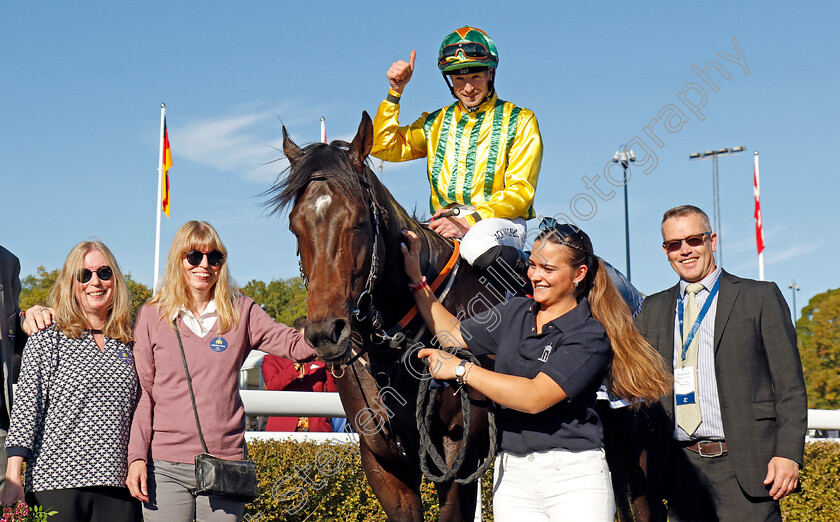 Twirling-Ghost-0006 
 TWIRLING GHOST (Jack Mitchell) winner of The Tattersalls Nickes Minneslopning
Bro Park, Sweden , 15 Sep 2024 - Pic Steven Cargill / Racingfotos.com