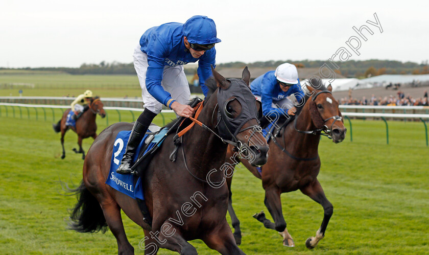 Frontiersman-0005 
 FRONTIERSMAN (left, James Doyle) beats BEST OF DAYS (right) in The Mukhadram Godolphin Stakes Newmarket 29 Sep 2017 - Pic Steven Cargill / Racingfotos.com