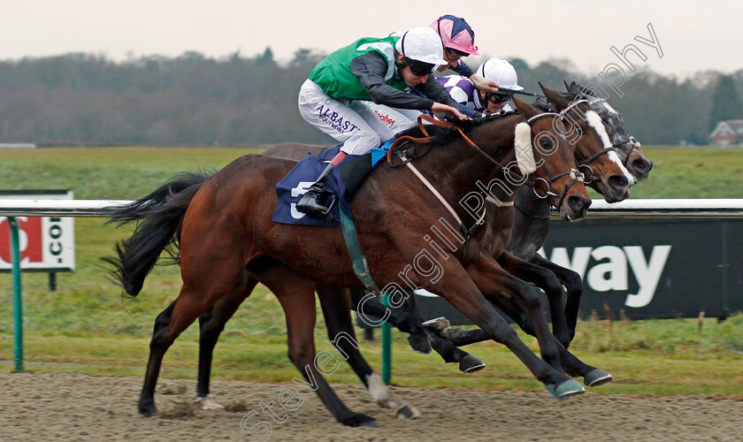 Noble-Behest-0005 
 NOBLE BEHEST (Adam Kirby) wins The Betway Stayers Handicap Lingfield 20 Dec 2017 - Pic Steven Cargill / Racingfotos.com