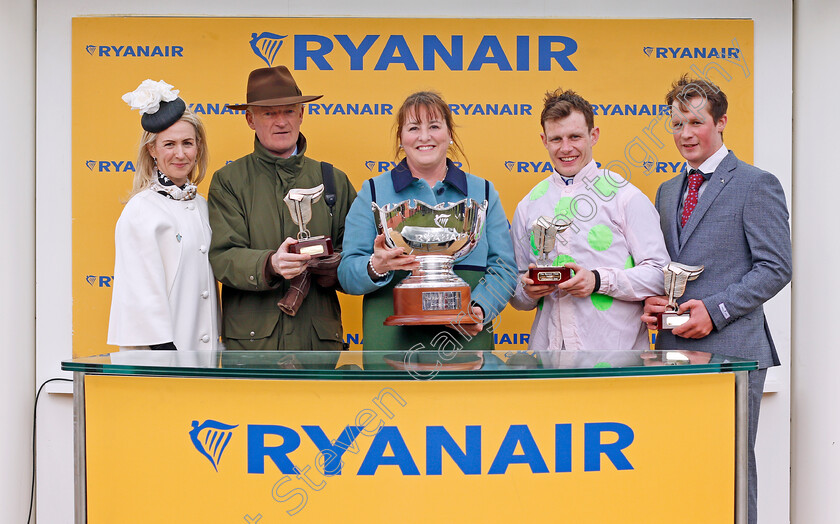 Min-0010 
 Presentation to Susannah Ricci, Willie Mullins and Paul Townend for The Ryanair Chase won by MIN
Cheltenham 12 Mar 2020 - Pic Steven Cargill / Racingfotos.com