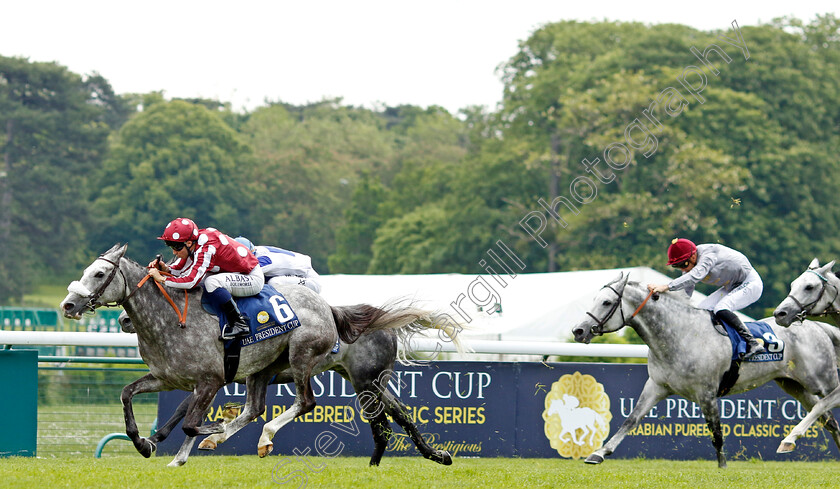 Al-Doha-0004 
 AL DOHA (Mickael Barzalona) wins The President Of The UAE Cup for Purebred Arabians
Longchamp 12 May 2024 - Pic Steven Cargill / Racingfotos.com