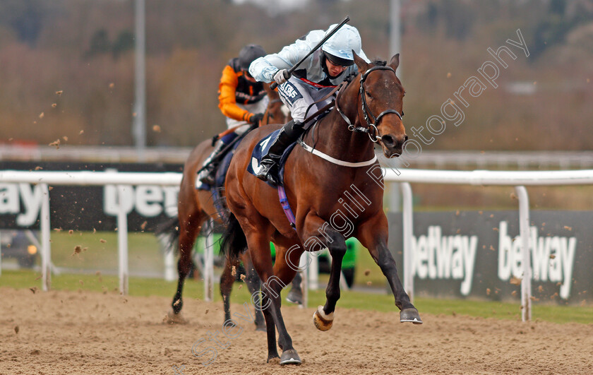 Double-Dealing-0004 
 DOUBLE DEALING (Billy Garritty) wins The Get Your Ladbrokes Daily Odds Boost Handicap
Wolverhampton 13 Mar 2021 - Pic Steven Cargill / Racingfotos.com