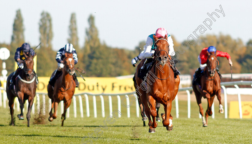 Quadrilateral-0005 
 QUADRILATERAL (Jason Watson) wins The Dubai Duty Free Full Of Surprises British EBF Fillies Conditions Stakes
Newbury 20 Sep 2019 - Pic Steven Cargill / Racingfotos.com