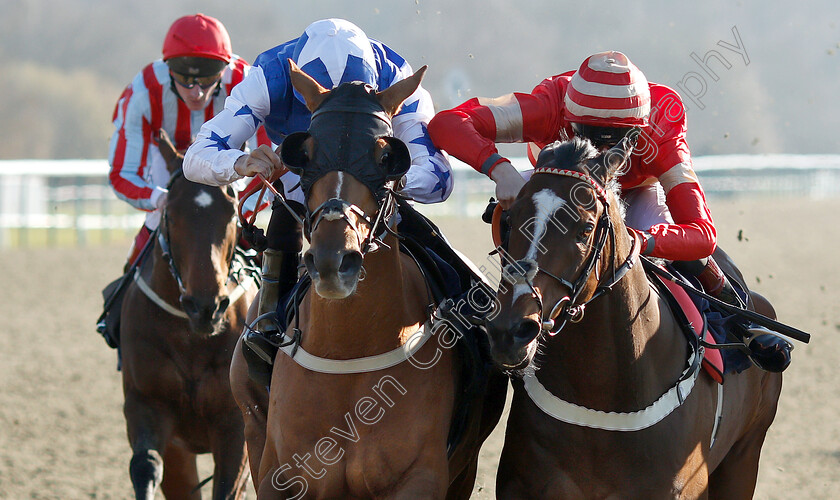 Exceeding-Power-0008 
 EXCEEDING POWER (right, George Wood) beats PETITE JACK (left) in The Betway Casino Handicap
Lingfield 23 Feb 2019 - Pic Steven Cargill / Racingfotos.com