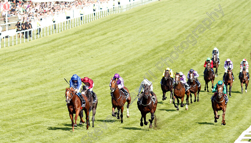 Masar-0004 
 MASAR (William Buick) beats DEE EX BEE (centre) ROARING LION (hidden) HAZAPOUR (right) and SAXON WARRIOR (2nd left) in The Investec Derby
Epsom 2 Jun 2018 - Pic Steven Cargill / Racingfotos.com