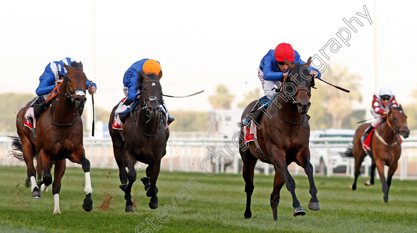 Jungle-Cat-0003 
 JUNGLE CAT (William Buick) beats ERTIJAAL (left) in The Nad Al Sheba Turf Sprint Meydan Dubai 10 Mar 2018 - Pic Steven Cargill / Racingfotos.com