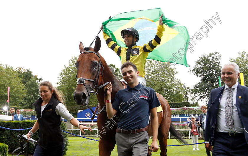 Berkshire-Blue-0008 
 BERKSHIRE BLUE (Joao Moreira) after The Dubai Duty Free Shergar Cup Classic
Ascot 11 Aug 2018 - Pic Steven Cargill / Racingfotos.com