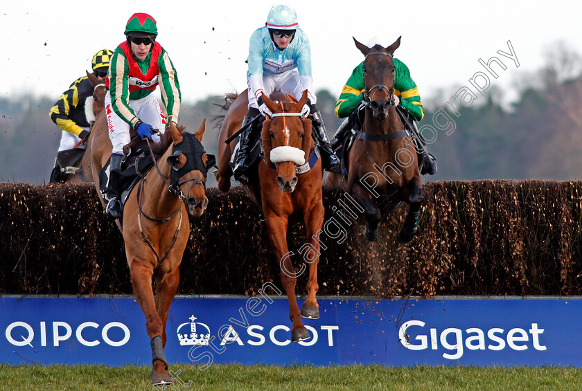 Vieux-Lion-Rouge-Another-Venture-and-Regal-Encore-0001 
 VIEUX LION ROUGE (left, Tom Scudamore), ANOTHER VENTURE (centre, Mikey Hamill) and REGAL ENCORE (right, Richie McLernon) Ascot 17 Feb 2018 - Pic Steven Cargill / Racingfotos.com