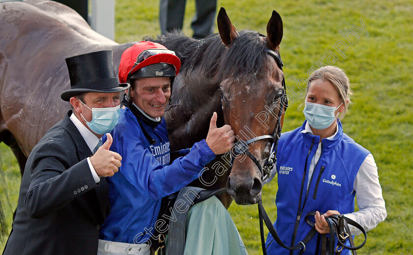 Adayar-0018 
 ADAYAR (Adam Kirby) with Charlie Appleby after The Cazoo Derby
Epsom 5 Jun 2021 - Pic Steven Cargill / Racingfotos.com