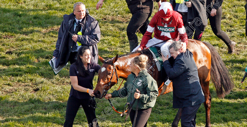 Tiger-Roll-0020 
 TIGER ROLL (Davy Russell) with Gordon Elliott after The Randox Health Grand National Aintree 14 Apr 2018 - Pic Steven Cargill / Racingfotos.com