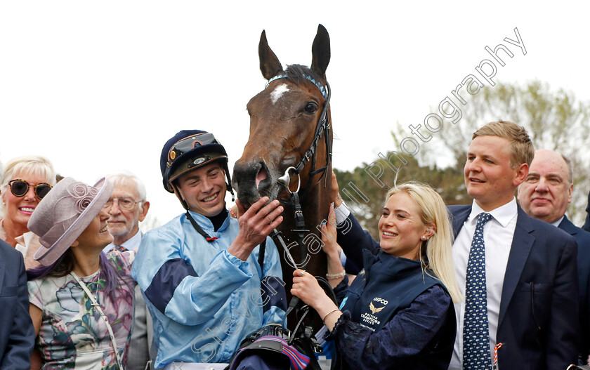 Cachet-0021 
 CACHET (James Doyle) with George Boughey and owners after The Qipco 1000 Guineas
Newmarket 1 May 2022 - Pic Steven Cargill / Racingfotos.com