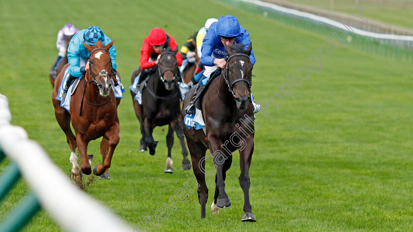 Devoted-Queen-0003 
 DEVOTED QUEEN (William Buick) wins The Godolphin Under Starter Orders Maiden Fillies Stakes Div1
Newmarket 13 Oct 2023 - Pic Steven Cargill / Racingfotos.com