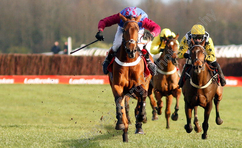 La-Bague-Au-Roi-0007 
 LA BAGUE AU ROI (Richard Johnson) wins The Ladbrokes Novices Chase
Newbury 30 Nov 2018 - Pic Steven Cargill / Racingfotos.com