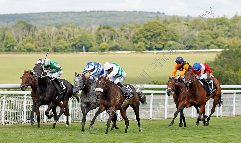 Sandrine-0002 
 SANDRINE (centre, David Probert) beats POGO (left) in The World Pool Lennox Stakes
Goodwood 26 Jul 2022 - Pic Steven Cargill / Racingfotos.com