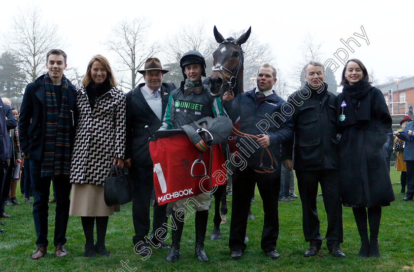 Altior-0010 
 ALTIOR (Nico De Boinville) with Nicky Henderson and Mrs Patricia Pugh (2nd left) after The Matchbook Clarence House Chase
Ascot 19 Jan 2019 - Pic Steven Cargill / Racingfotos.com