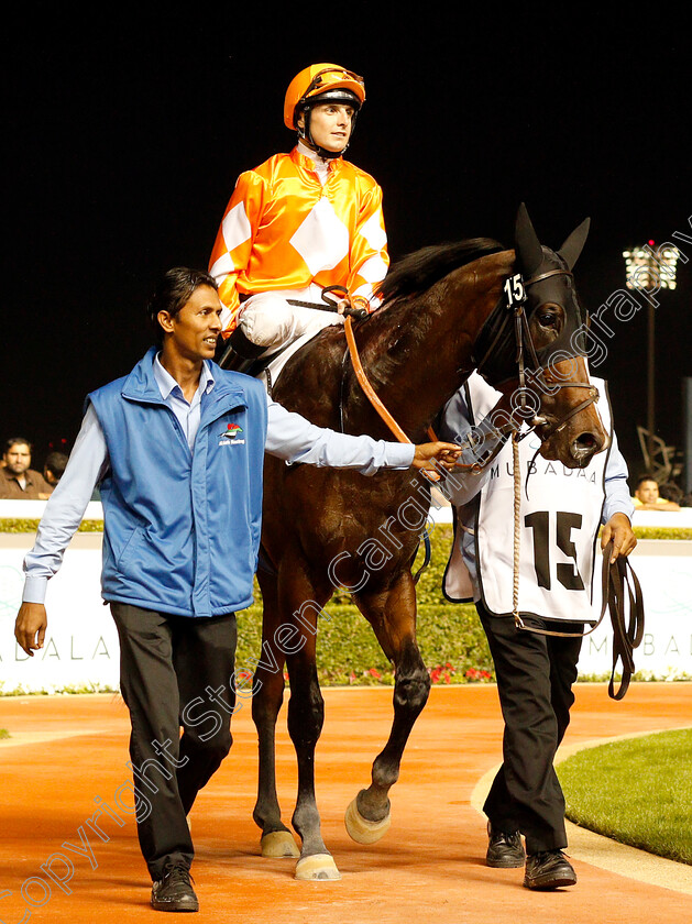 Walking-Thunder-0006 
 WALKING THUNDER (Connor Beasley) after The UAE 2000 Guineas Trial
Meydan 10 Jan 2019 - Pic Steven Cargill / Racingfotos.com