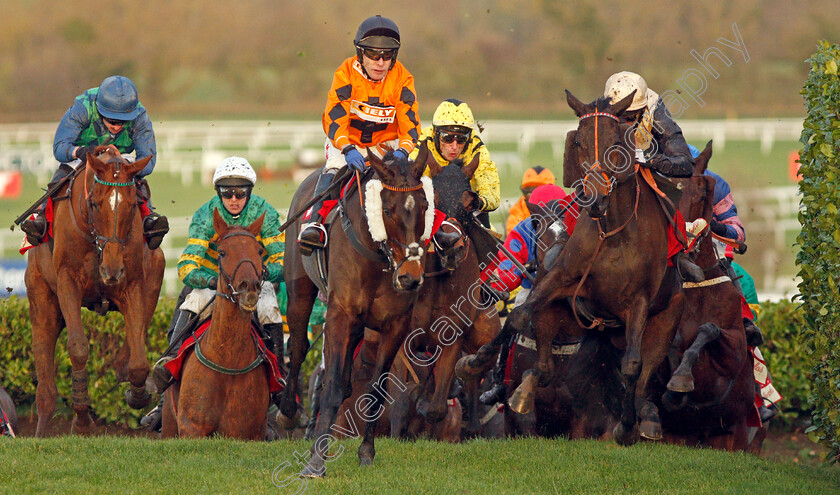 Easysland-0002 
 EASYSLAND (right, Jonathan Plouganou) with KINGSWELL THEATRE (centre) and DECRET (left) during The Glenfarclas Cross Country Handicap Chase
Cheltenham 13 Dec 2019 - Pic Steven Cargill / Racingfotos.com