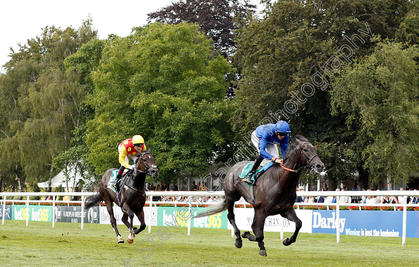 First-Contact-0001 
 FIRST CONTACT (James Doyle) wins The bet365 Mile Handicap 
Newmarket 14 Jul 2018 - Pic Steven Cargill / Racingfotos.com