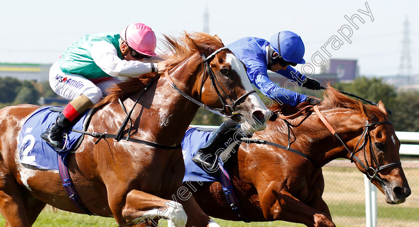 Herculean-0006 
 HERCULEAN (left, Andrea Atzeni) beats RECORDMAN (right) in The Ben And Mary Hibbert Memorial Novice Stakes
Pontefract 10 Jul 2018 - Pic Steven Cargill / Racingfotos.com