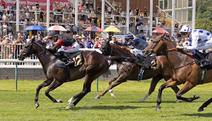 Em-Jay-Kay-0004 
 EM JAY KAY (Tyler Heard) wins The Follow Us On X @betrhino Handicap
Nottingham 19 Jul 2024 - Pic Steven Cargill / Megan Dent / Racingfotos.com