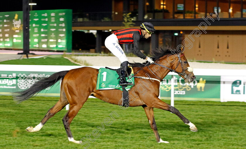 Qaader-0004 
 QAADER (Alberto Sanna) wins The Saudi International Handicap
King Abdulaziz Racecourse, Kingdom of Saudi Arabia, 24 Feb 2023 - Pic Steven Cargill / Racingfotos.com